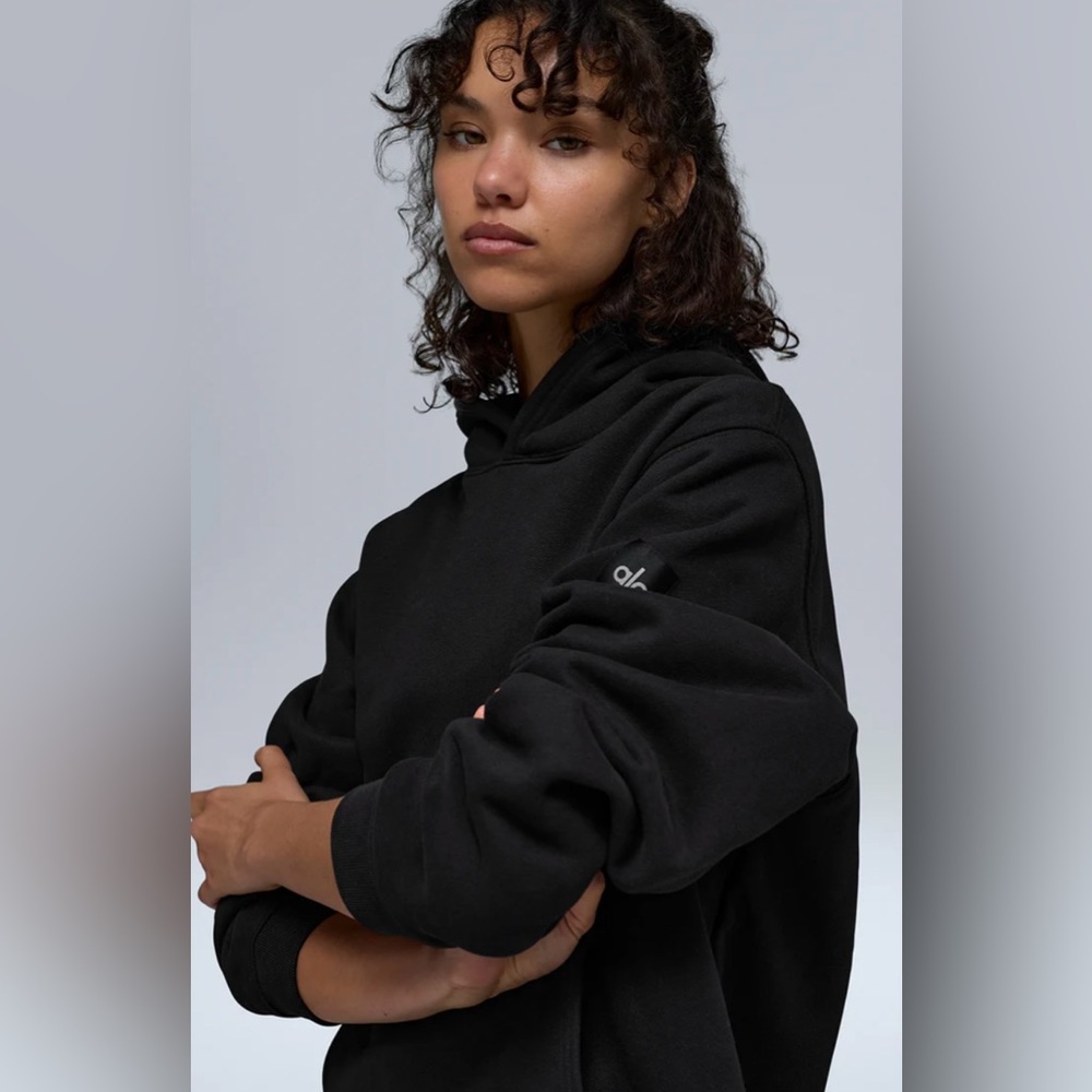 Alo Yoga NWT Renown Heavy Weight Hoodie in Black Size M oversized